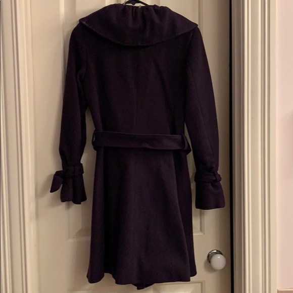 Tahari wool coat plum - Picture 7 of 7